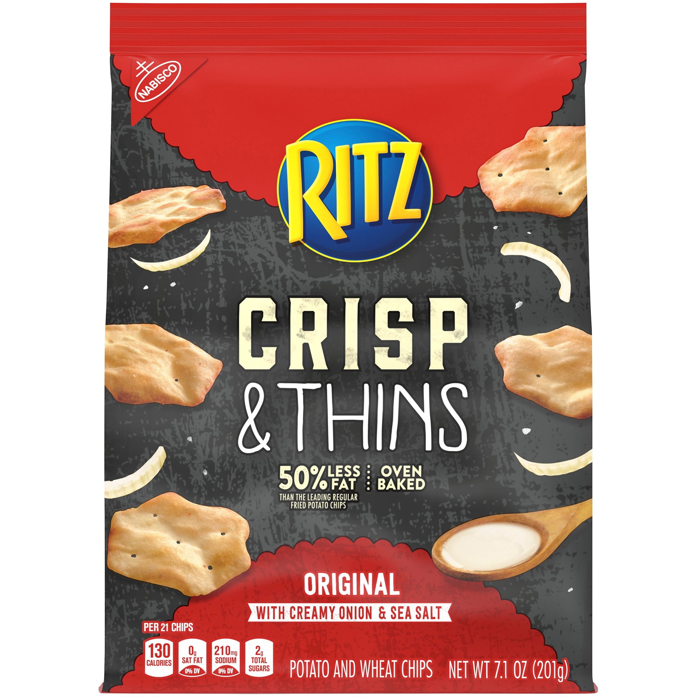 Nabisco Ritz OvenBaked Original Crisp & Thins Chips, 7.1 Oz.