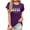 #061 Purple, variant on Felirenzacia Womens Easter Bunny Graphic Cotton T Shirt Tops Casual Holiday Pullover Tee Tops for Big Women Yellow,L