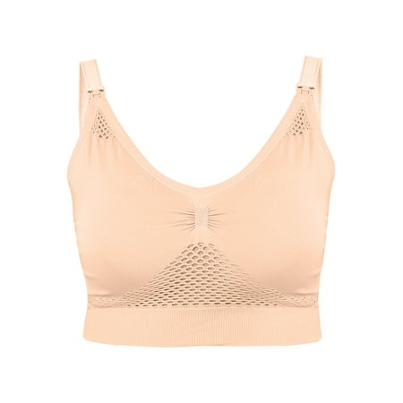 

Wozhidaose Bras for Women Pregnant Woman Front Buckle Suckle Bra Large Size Seamless Breathable Underwear Strapless Bras for Women