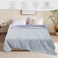 thumbnail image 6 of Qocolhg Quilt for Queen Bed Washable - Cooling Blankets for Hot Sleepers, Skin-friendly Plain Printed Washed Cotton Summer Quilt, Oversized Bedding Soft Coverlet Quilts Queen Size, Clearance, Purple, 6 of 6