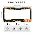 thumbnail image 3 of License Plate Frame Pumpkins And Acorns with Polka Dots License Plate Frame License Plate Shield Frame 2 Pcs Set Thanksgiving Pumpkin Autumn Aluminum License Plate Cover 12.3" X 6.3", 3 of 6