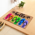 thumbnail image 4 of Furvclv Summer Hello Doormat 40 x 60cm/60 x 90cm Anti Slip Wear-resistant Floor Mat for Bedroom Bathroom Entrance, 4 of 9
