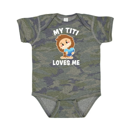 

Inktastic Cute Bigfoot My Titi Loves Me Gift Baby Boy Bodysuit