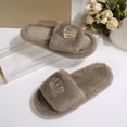 Ynynloco Soft Plush Fluffy Slippers Princess Crown Bling Bling Diamond ...