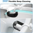 thumbnail image 3 of Toilet Bowl Brush Holder Set: Curved Design with Holder for Deep Cleaning Under Rim - Compact Hidden Scrubber for Small Space - Modern RV Bathroom Accessories - White 1 Pack, 3 of 3