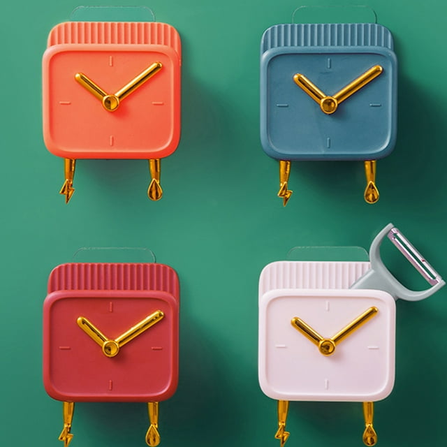 Support de Boîte de Rangement Multifonctions Mural Télécommande Organisateur Mural PP Contrôleur Rack Papeterie Organisateur Accessoires Chambre Rouge