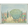 thumbnail image 3 of Herbert Crowley 24x19 Black Modern Framed Museum Art Print Titled - Cabbages, a ‘Wiggle Much’ Design (circa 1910), 3 of 5