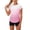 Pink, variant on jobturf Short Sleeve Shirts for Girls Breathable Quick Dry Workout Tops Gradient Basic Tees Beach Vacation Summer Blouses Size 4-14 Years