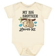 thumbnail image 3 of Inktastic My Big Brother Loves Me with Sloth and Hearts Boys or Girls Baby Bodysuit, 3 of 5