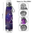 thumbnail image 3 of Galaxy 29oz Stainless Steel Insulated Thermos with Tea Filter, 360° Printed Travel Bottle, Leakproof BPA-Free Flask with Anti-Slip Base, 304 Inner & 201 Outer, Vacuum Cup, Starry, 3 of 6