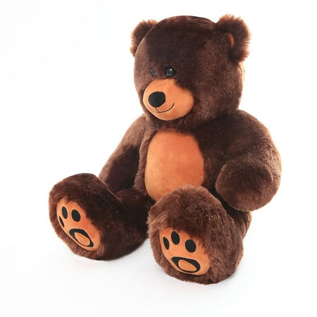 - WOWMAX Giant Teddy Bear Danny Cuddly Stuffed Plush Animals Danny Teddy Bear Toy Doll for Birthday Christmas Dark Brown 10 Inches