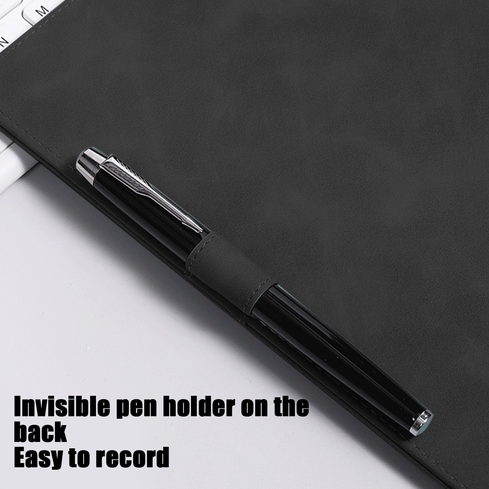 JilgTeok 2 Packs A4 Leather-Like Magnetic Clipboard Pad with Writing and Folder Clamp Document Organizer Writing Pad Business Card Holder for School Office Home