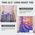 thumbnail image 6 of Colorful Tie Dye Spiral - Floral Pattern Apron-Garden Aprons for Women with Pockets-Cotton Linen Waterproof Kitchen Cooking Gardening Aprons Adjustable for Kitchen,Cooking,BBQ and Salon 33x27 Inch, 6 of 7