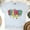 Ash, variant on Colorful Teacher Shirt – Checkerboard Rainbow Bow T-Shirt, White, Size M
