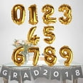 10pcs 09 Number Aluminum Foil Balloon Cake Toppers Decorating Wedding