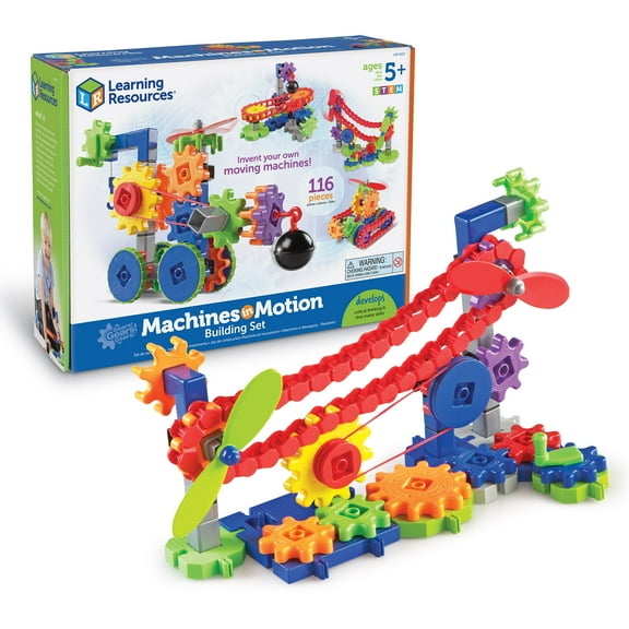 Learning Resources Gears! Gears! Gears! Machines in Motion, Building Toys, Ages 5 