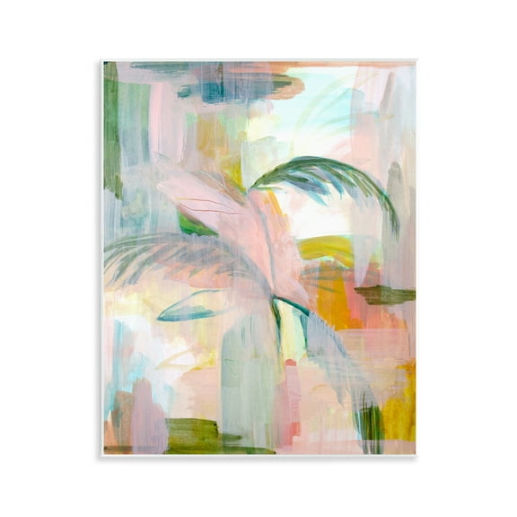 Stupell Industries Palm City Abstraction Abstract Painting Unframed Art Print Wall Art, 11 x 14