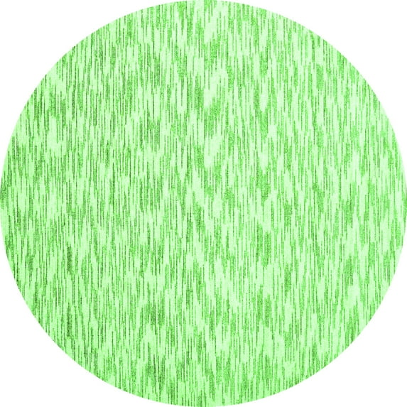 Ahgly Company Indoor Round Solid Green Modern Area Rugs, 6' Round