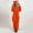 Orange, variant on Dwaogom Jumpsuit Women Women's Fuzzy Pajamas Long Sleeve Adult Cat Onesie Pajamas Winter Rompers Sleepwear Casual Winter Warm Rompe Sleepwear