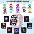 thumbnail image 2 of Reloj Deportivo Inteligente con Bluetooth,2,01 Pulgadas Reloj Inteligente Resistente Al agua con Monitor de Frecuencia Cardíaca para Mujeres y Hombres,Podómetro,Compatible con iOS, Android. (Rosa), 2 of 5