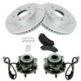 thumbnail image 2 of TRQ Front Brake Pad & Rotor Semi Metallic Coated Drilled Rotors Fits 1997-2005 Chevrolet Blazer 1998-2004 S10 GMC Sonoma 1998-2001 Jimmy 1998-2000 Isuzu Hombre 1997-2001 Oldsmobile Bravada, 2 of 5