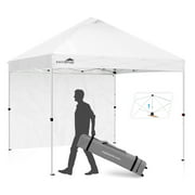 EAGLE PEAK 10' x 10' Commercial MarketPlace Pop Up Canopy Tent w/ One Person Setup Attach Sunwall and 100 Sq Ft of Shade