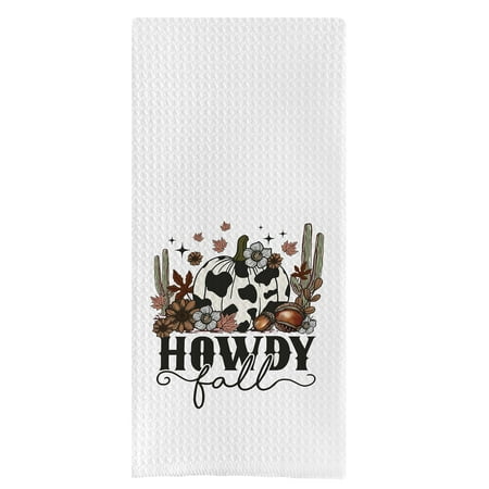 

DOTAIN Fall Kitchen Towels Fall Hand Towels Pumpkin Kitchen Towels Pumpkin Decor Fall Decor Howdy Fall Western Pumpkin Towels Fall Kitchen Bathroom Decor Fall Hand Towels for Bathroom 16x24 Inch C49