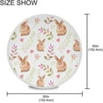 thumbnail image 3 of Coolnut Easter Round Tablecloth 60In,Easter Bunnies Round Table Cloth Water Resistant Spill Proof Large Table Cover for Family Gathering Dinner, Hotel, BBQ, 3 of 7