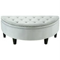 thumbnail image 5 of Posh Living Nathan Velvet Upholstered Half Moon Storage Ottoman in Light Gray, 5 of 9
