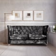 thumbnail image 3 of HMD Aliston Flared Arm 3-Seater Sofa, Shiny Black, 3 of 5