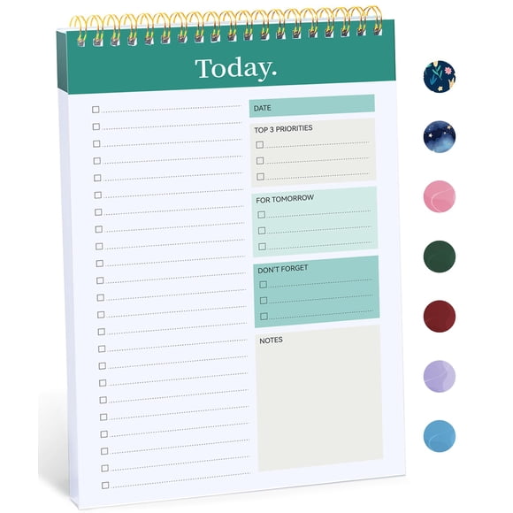 Bloc de notas Taja To Do List 25 x 17 cm, 52 hojas, planificador diario