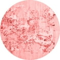 thumbnail image 1 of Ahgly Company Indoor Round Abstract Red Contemporary Area Rugs, 6' Round, 1 of 4