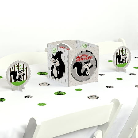 - Little Stinker - Woodland Skunk Baby Shower or Birthday Party Centerpiece and Table Decoration Kit