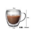 thumbnail image 6 of Baalaka Coffee Mugs Set of 1, 2,4,6, Double Wall Coffee Mug , Glass Coffee Mugs with Handle, Insulated Coffee Mug for Cappuccino/Latte/Coffee, Borosilicate Glass Coffee Cups for Kitchen/Travel, 6 of 6