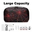 thumbnail image 3 of Spider Web Oxford Fabric Waterproof Portable Hard Drive Bag and Case with Cord Storage and Travel Charger Organizer for Electronic Devices - 5.9x9.44x3.14 in, 3 of 6