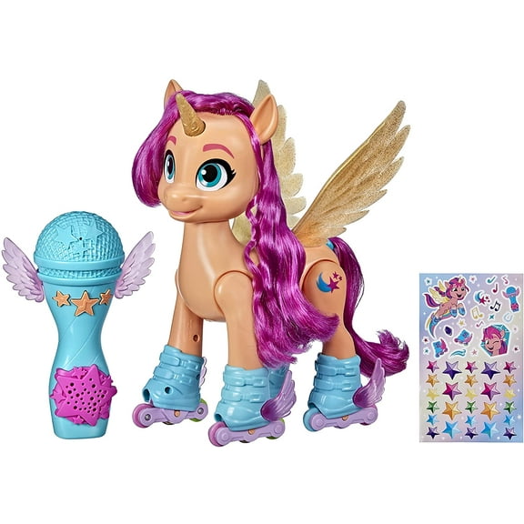My Little Pony: A New Generation Movie Sing 'N Skate Sunny Starscout - Interactive 9-Inch Remote Control Toy with 50 Reactions, Lights (Standard Packaging)