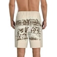 thumbnail image 3 of Naloa Cows On The Farm Men's Short Pajama Pants, Lounge Comfort Shorts with Elasticized Waistband and Side Pockets - Small, 3 of 9