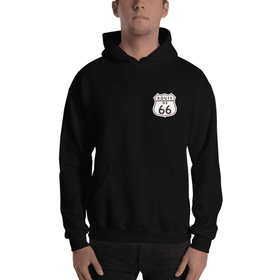 SUNBELTGIFTS Route 66 Personalized Unisex Hoodie Using a "License Plate" Placeholder For Personalization