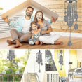 thumbnail image 2 of Owl Wind Chime With 4 Aluminum Tubes, 6 Bells, 7 Owls, 94cm, Waterproof, For Balcony, Festival, Garden, Home, 2 of 5