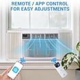 thumbnail image 3 of 12000 BTU Window Air Conditioner Unit with Remote Control, Cools Rooms up to 550 Sq. Ft., 3 Cooling & Fan Speeds, LED Digital Display, Ideal for Bedroom & Office, 3 of 7