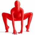 thumbnail image 3 of AltSkin Adult/Kids Full Body Stretch Fabric Zentai Suit Costume - Red (X-Large), 3 of 4