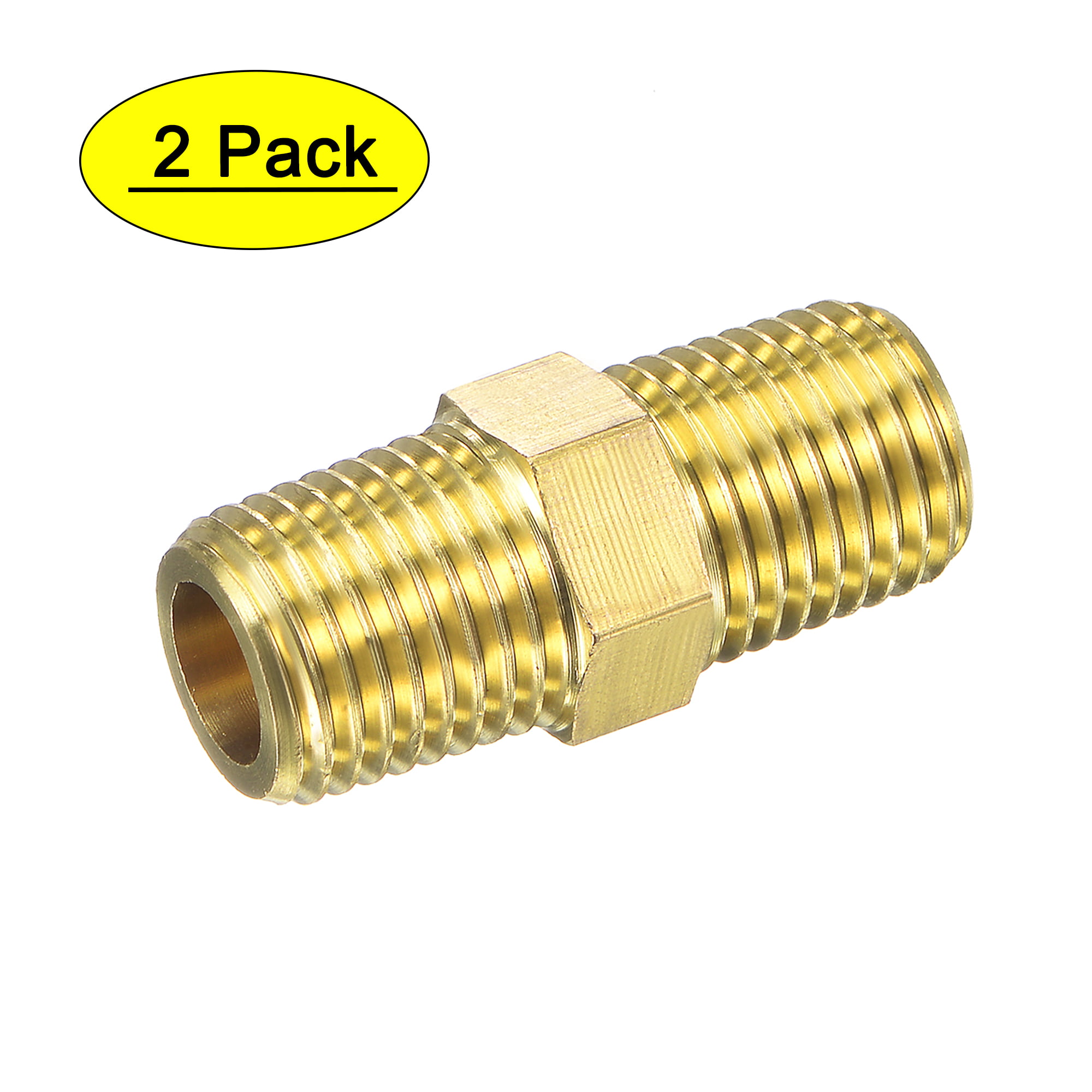 BRASS PIPE COUPLING 1 ¾ ½ ¼ Straight Female Compression Joiner BSP Gas Water Oil
