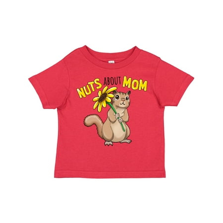 

Inktastic Nuts About Mom Cute Chipmunk with Sunflower Boys or Girls Toddler T-Shirt