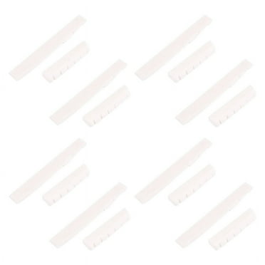 8 Sets of 16Pcs Guitar Bone Bridge Saddle and Nut Made of Real Bone