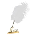 thumbnail image 1 of Vintage Feather Signing Pen Elegant Writing Pen with Holder for Wedding Guestbook Engagement Reception Desk Favor, 1 of 4