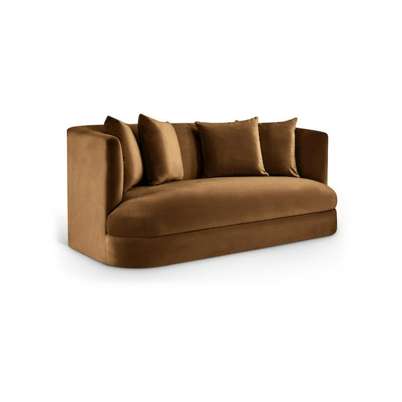 Meridian Furniture Alder Saddle Velvet Loveseat
