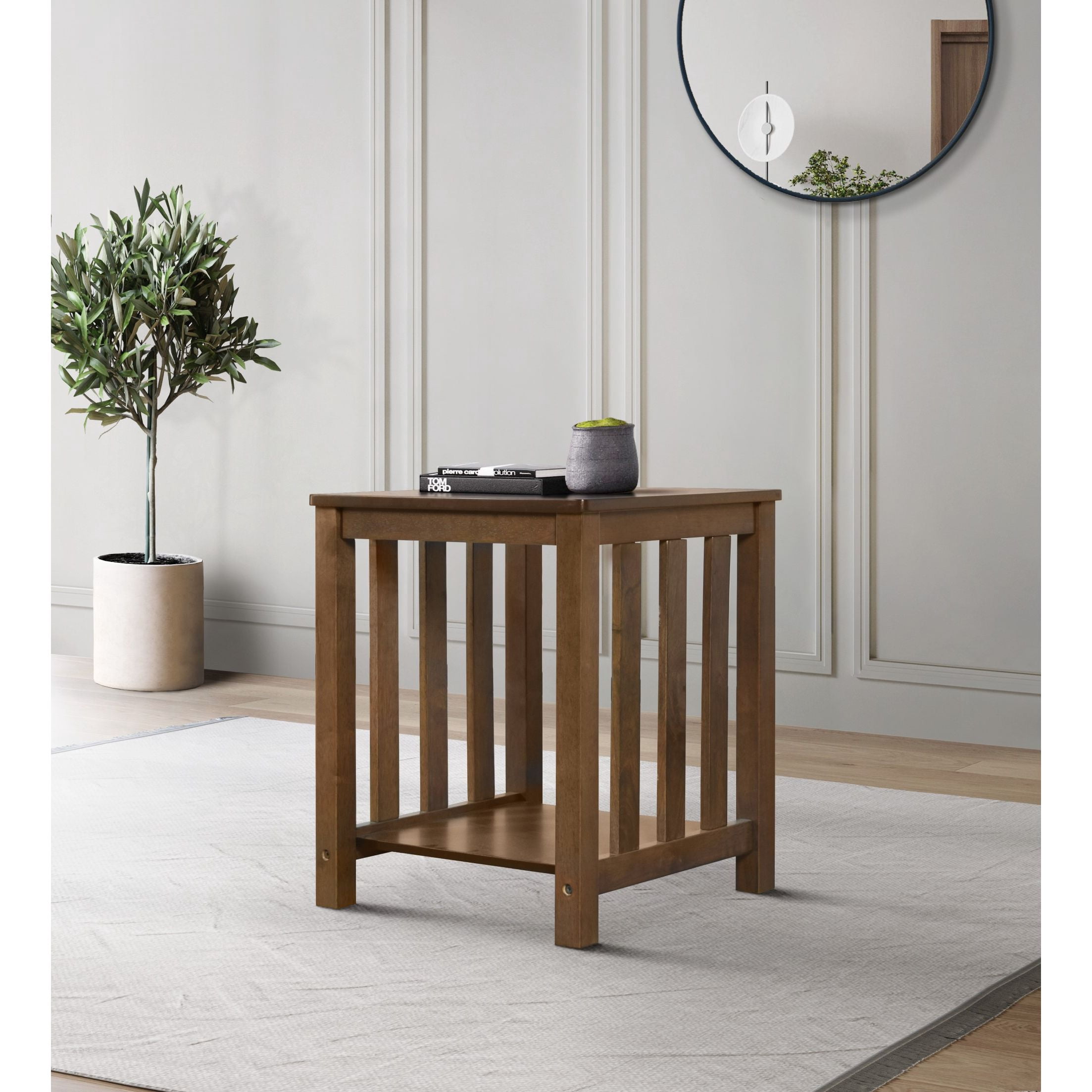 Home Design Ottawa 3-Piece Coffee Table Set with Rectangular Coffee Table and 2 Matching End Tables, Streamlined Side Design with Bottom Shelf for Living Room, Brown