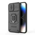 thumbnail image 5 of Rugged for iPhone 13 Pro Max Case with Camera Lens Sliding Cover, for iPhone 13 Pro Max Case with Ring Holder Kickstand, Military Grade Shockproof Heavy Duty Protective Case, Black, 5 of 9