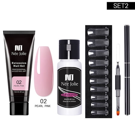 Solid Extension Gel Set 4-Piece #2 - 15Ml Nail Extension Gel Sets & Kits Easter Mother S Day Nail Makeup Organizers