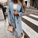 thumbnail image 4 of Otoño E Invierno Para Mujer, Tops Informales, Abrigo de Manga Larga Con Cuello de Traje, Cárdigan Liso, Abrigo Nizi Con Doble Botonadura, Tops Cortavientos Odeerbi ODB-6, 4 of 8